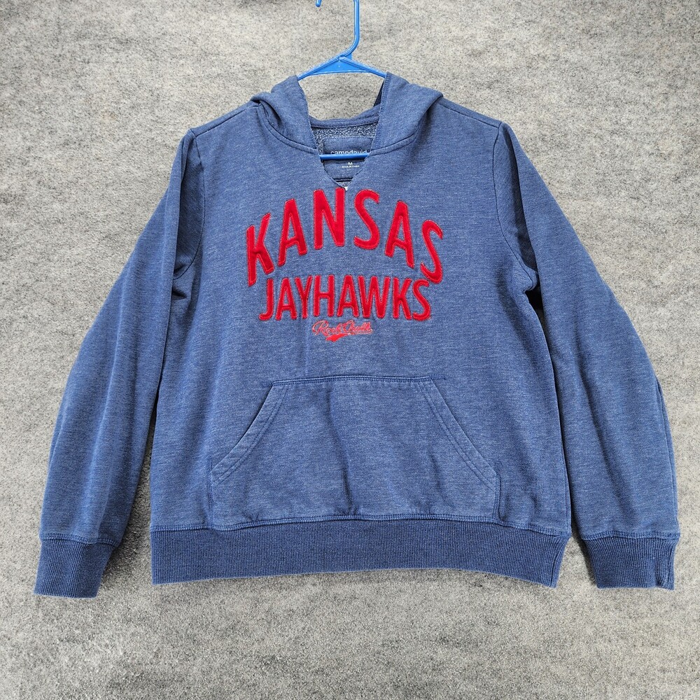 Kansas Jayhawks Hoodie Womens Medium Camp David Blue